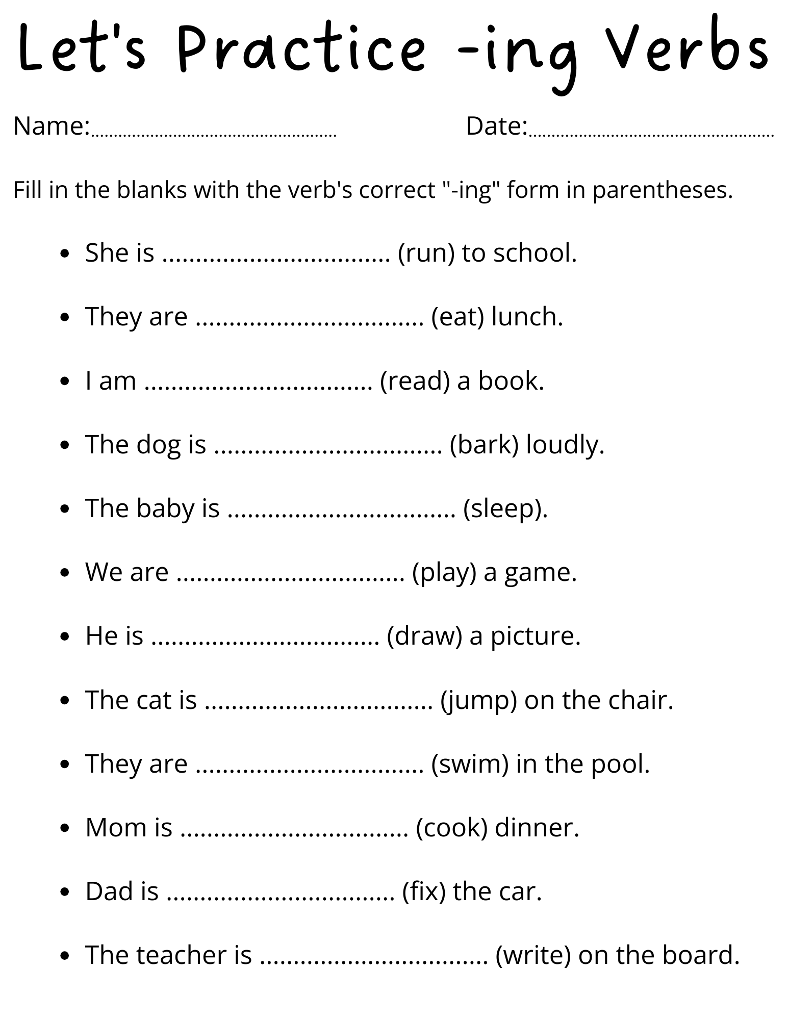 Adding Ing To Verbs Worksheet For Grade 1 Made By Teachers Adding Ing To Verbs Worksheet For Grade 1 Made By Teachers