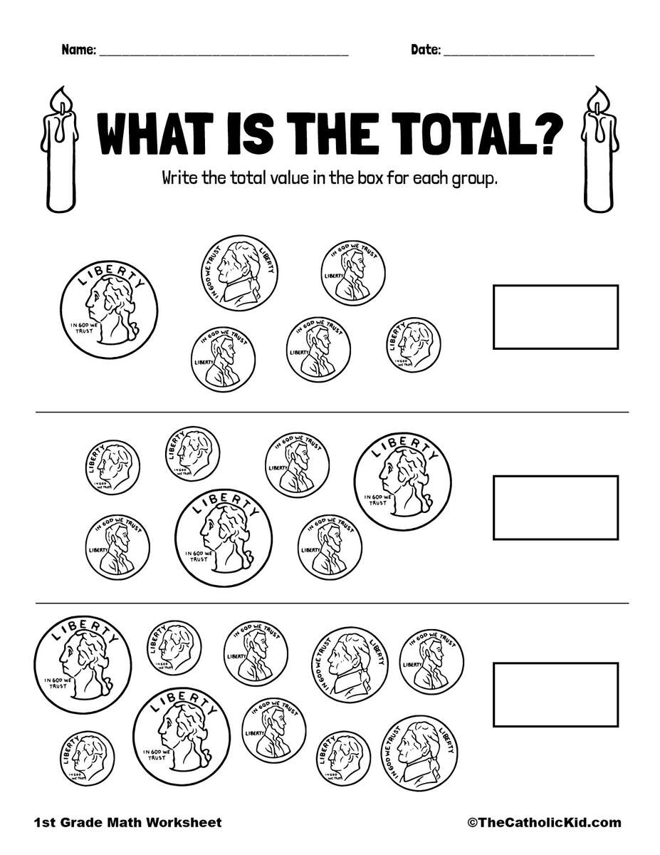 Adding Money Printout TheCatholicKid Money Worksheets Free Printables Superstar Worksheets