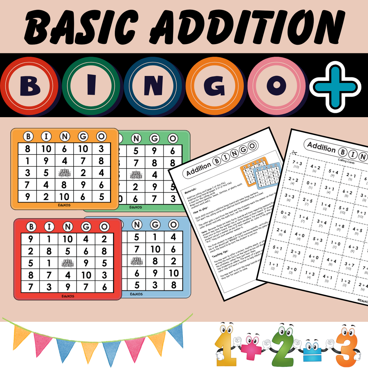 Addition Bingo Math Game Made By Teachers Addition Bingo Math Game Made By Teachers