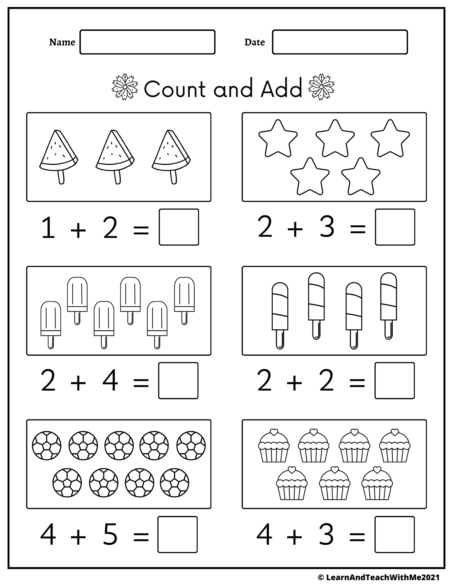 Addition Worksheets 1 10 Made By Teachers Addition Worksheets 1 10 Made By Teachers