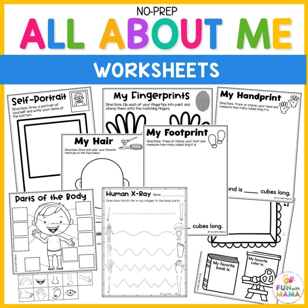 All About Me Activities For Preschoolers Fun With Mama