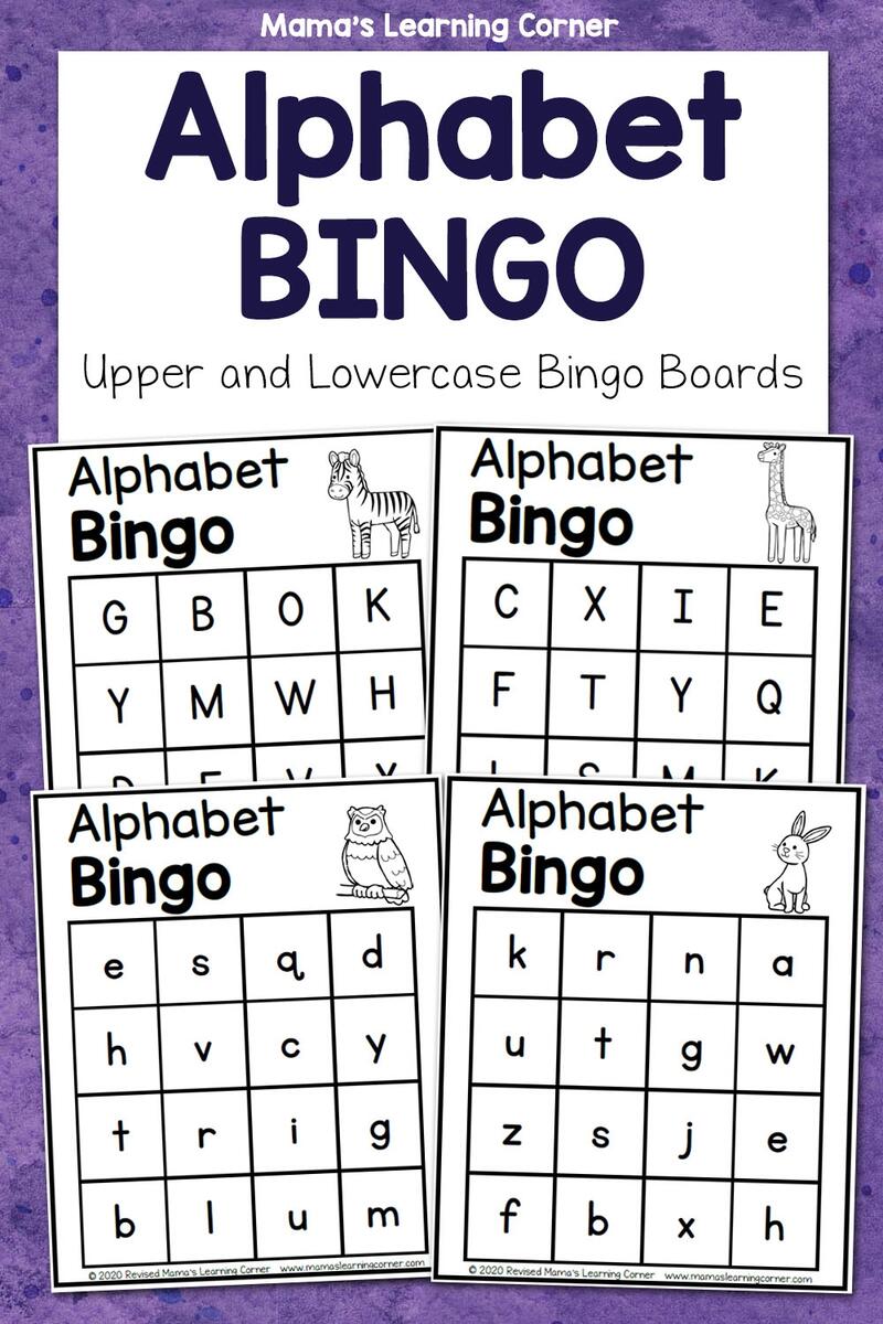Alphabet Bingo Mamas Learning Corner Alphabet BINGO Superstar Worksheets