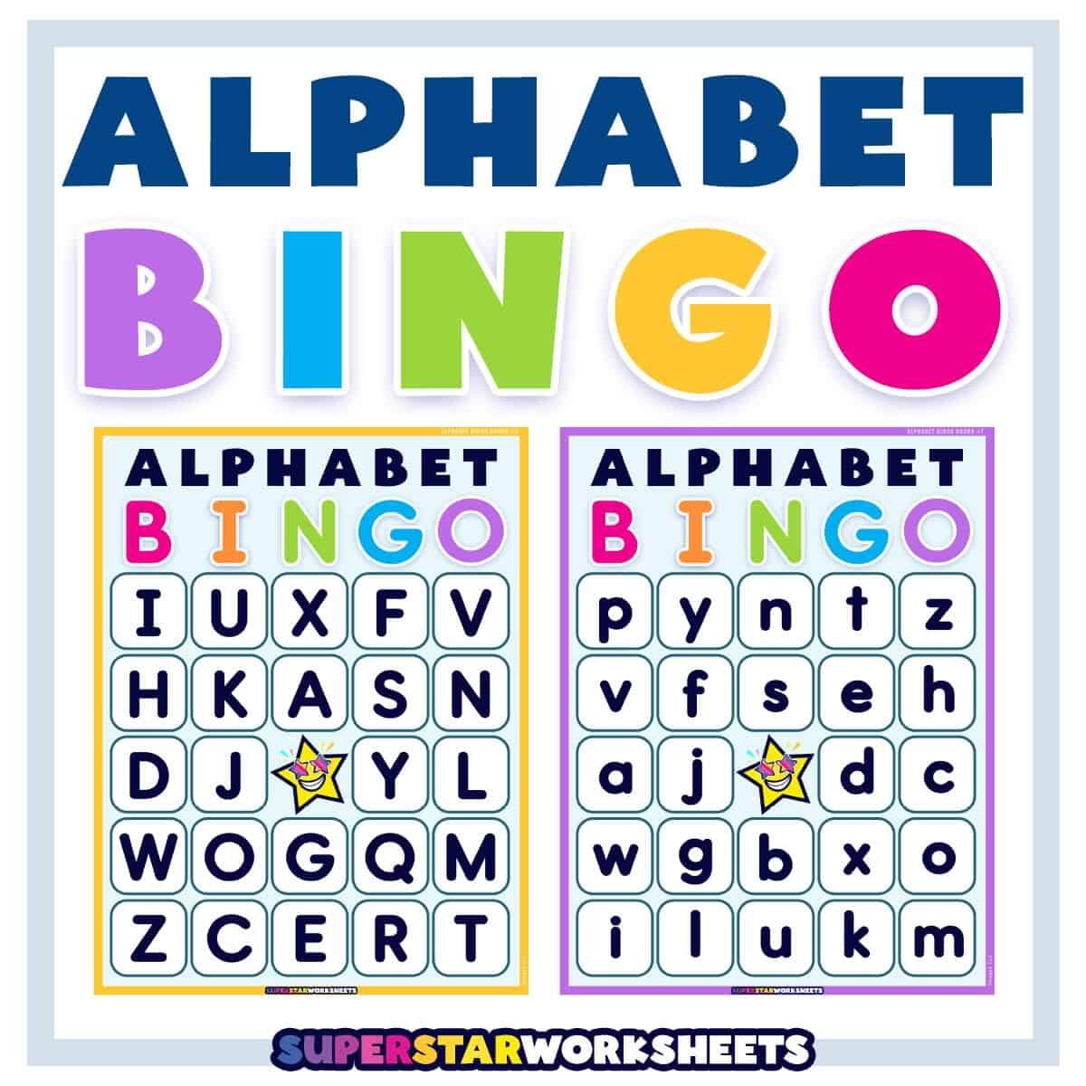 Alphabet BINGO Superstar Worksheets Alphabet BINGO Superstar Worksheets