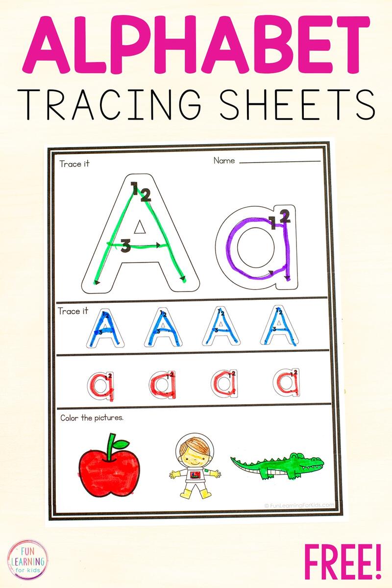 Free Letter A Alphabet Learning Worksheet For Preschool