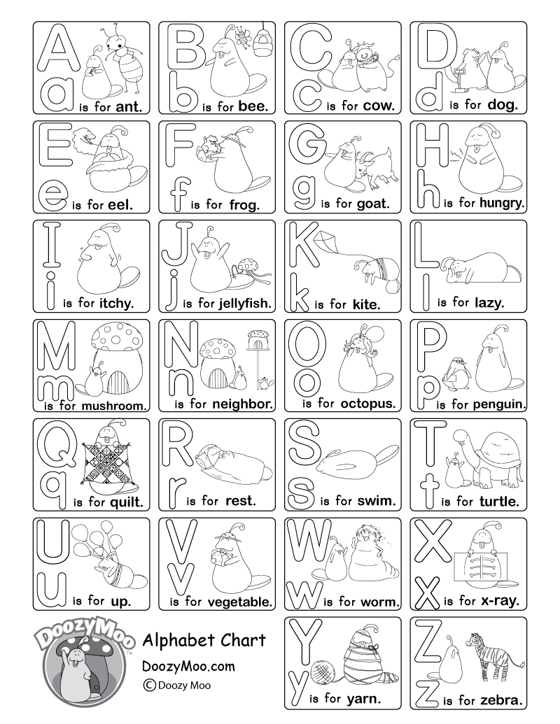 Complete The Alphabet Worksheet Free Printable Doozy Moo