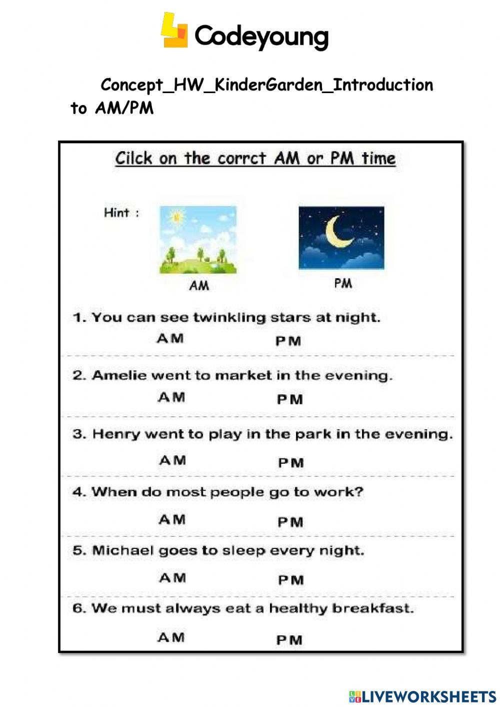 AM PM Time Worksheets For Grade School Students Telling The Time A 2nd Grade PDF Measurement Worksheets Cazoom Math
