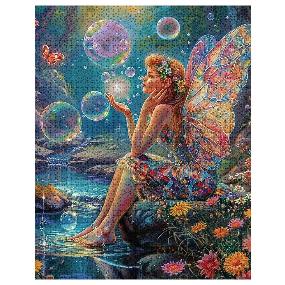 Amazon 1000 Piece Jigsaw Puzzles For Adults Beautiful Fairy Painting Jigsaw Puzzle Flowers 1000 Pieces Puzzles Game Bubbles Huge Wings Wall Decor DIY Craft Puzzle Sunshine Fantasy Woman Fairy Art Toys