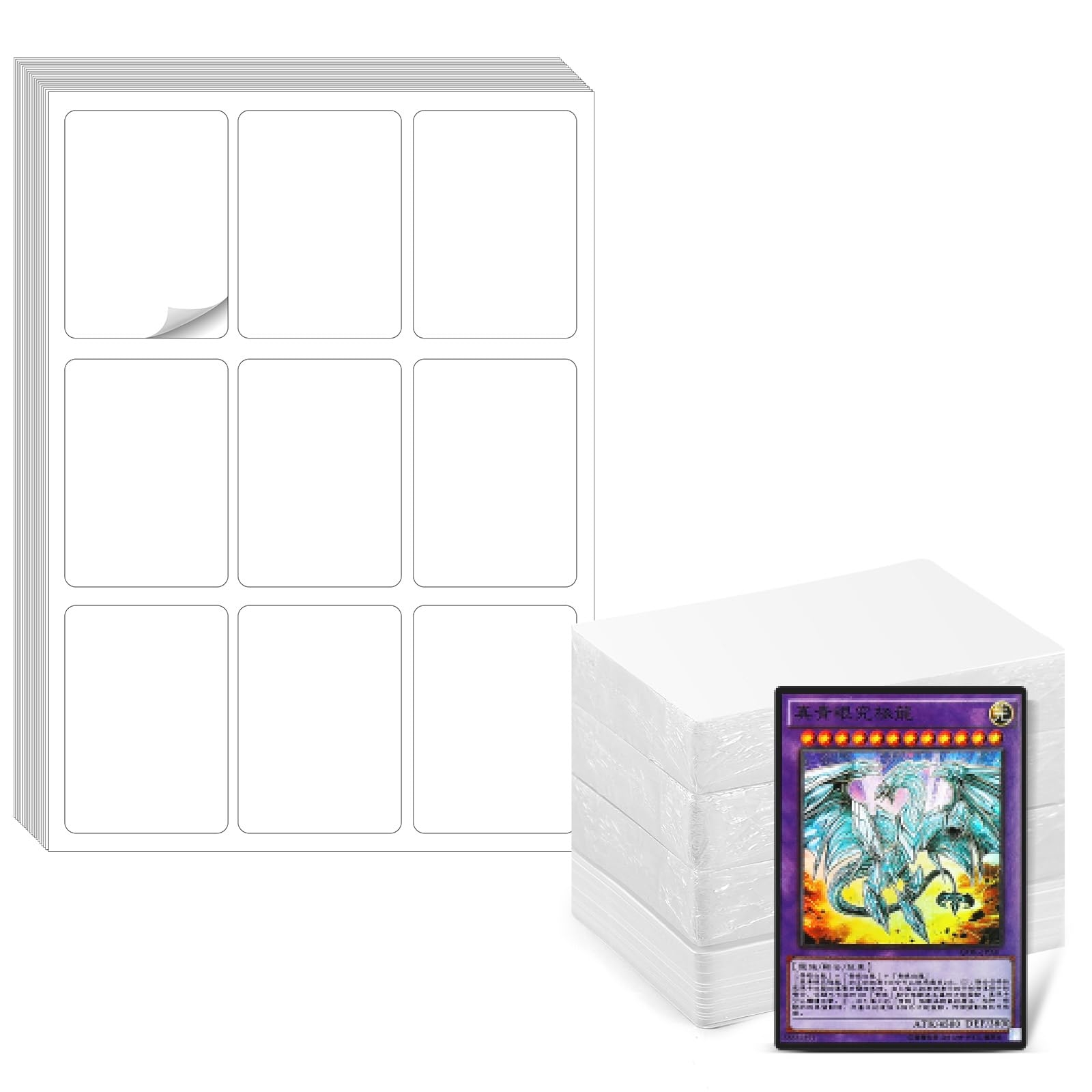 Amazon Faccito 240 Pcs Blank Playing Cards With Printable Label Stickers Paper Print Your Own Playing Trading Sport Cards DIY Blank Board Game Study 4 Decks Toys Games