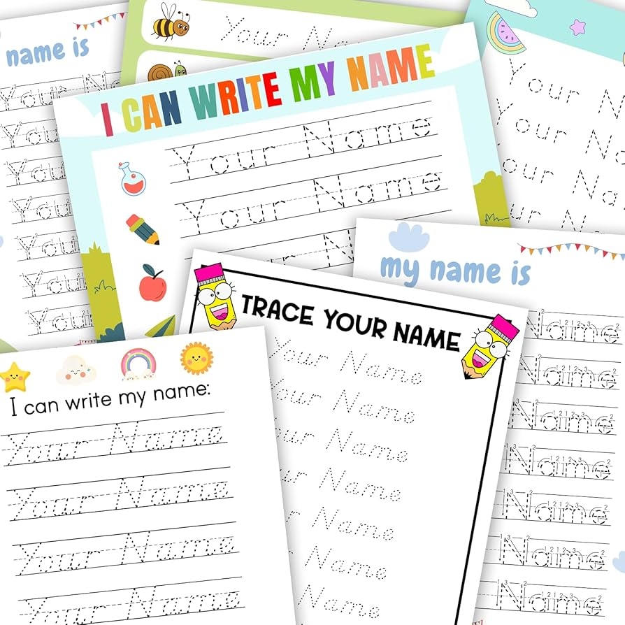 Amazon Personalized Name Writing Practice Cusotm Name Tracing Sheet A4 Size Paper Handwriting Practice For Preschool Amazon Personalized Name Writing Practice Cusotm Name Tracing Sheet A4 Size Paper Handwriting Practice For Preschool