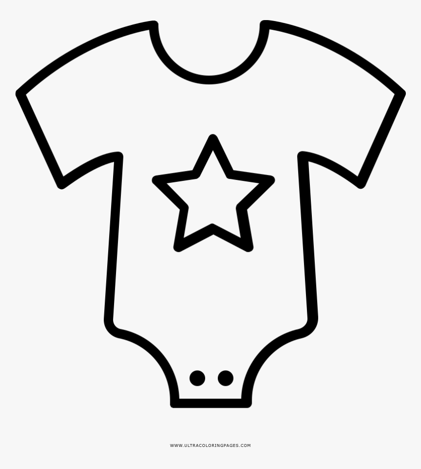 Baby Clothes Coloring Page Printable T Shirt Cut Out HD Png Download Kindpng