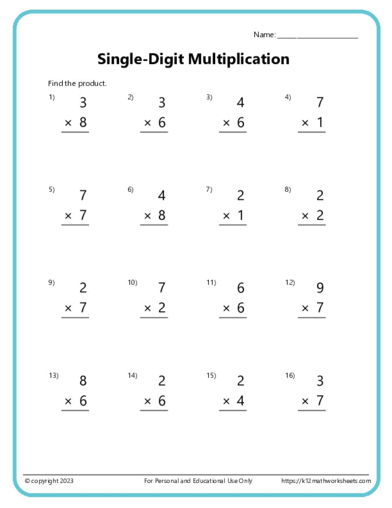 Basic Multiplication Worksheets K12 Math Worksheets Grade 1 Multiplication Worksheets Free PDF Printable Eduflakes