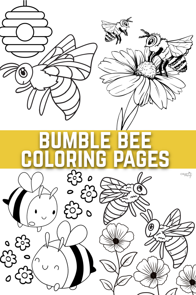 Bee Coloring Pages To Print Crafty Morning