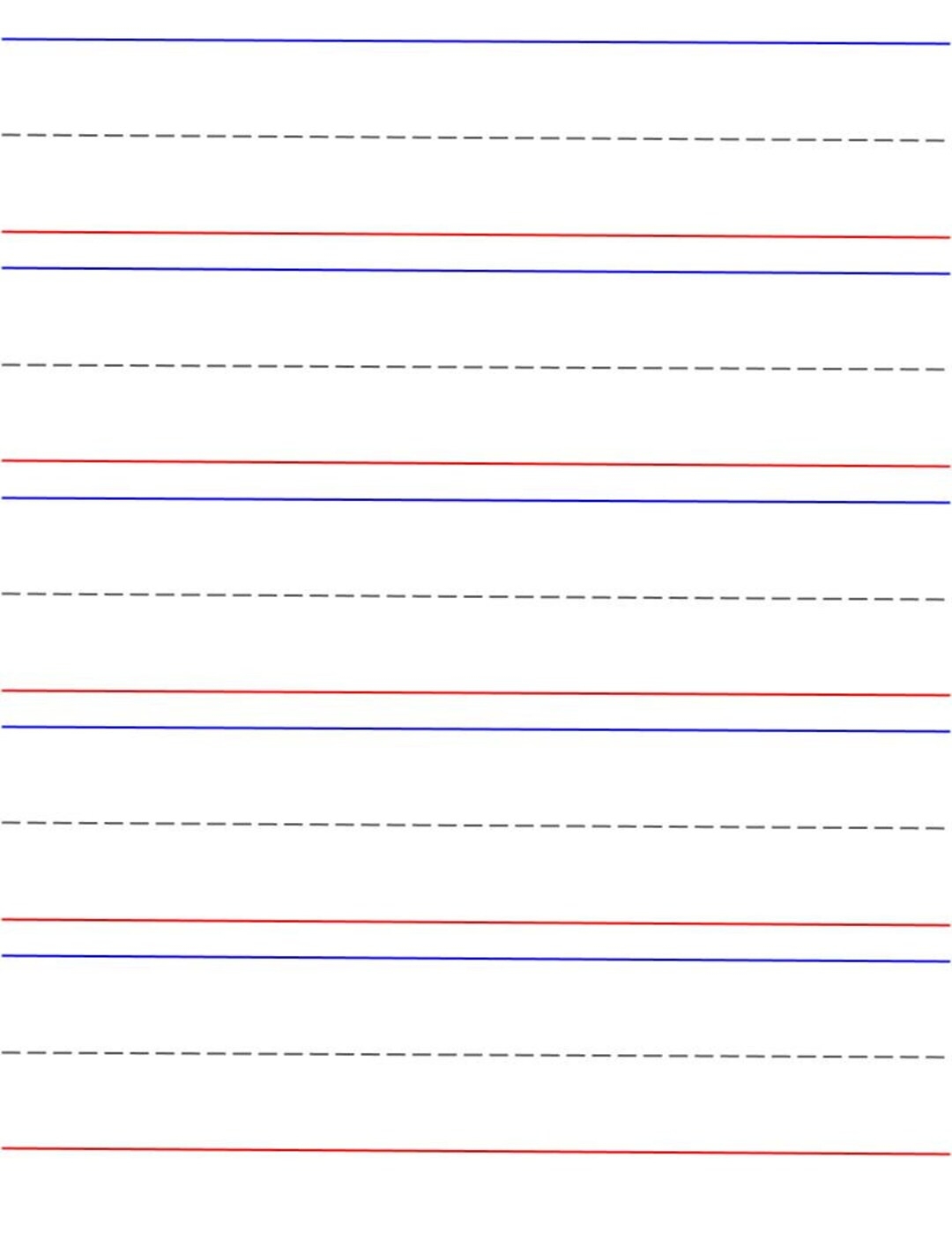 Kindergarten Lined Paper Kindergarten Writing Paper Preschool Writing Paper Preschool Lined Paper Writing Practice Etsy