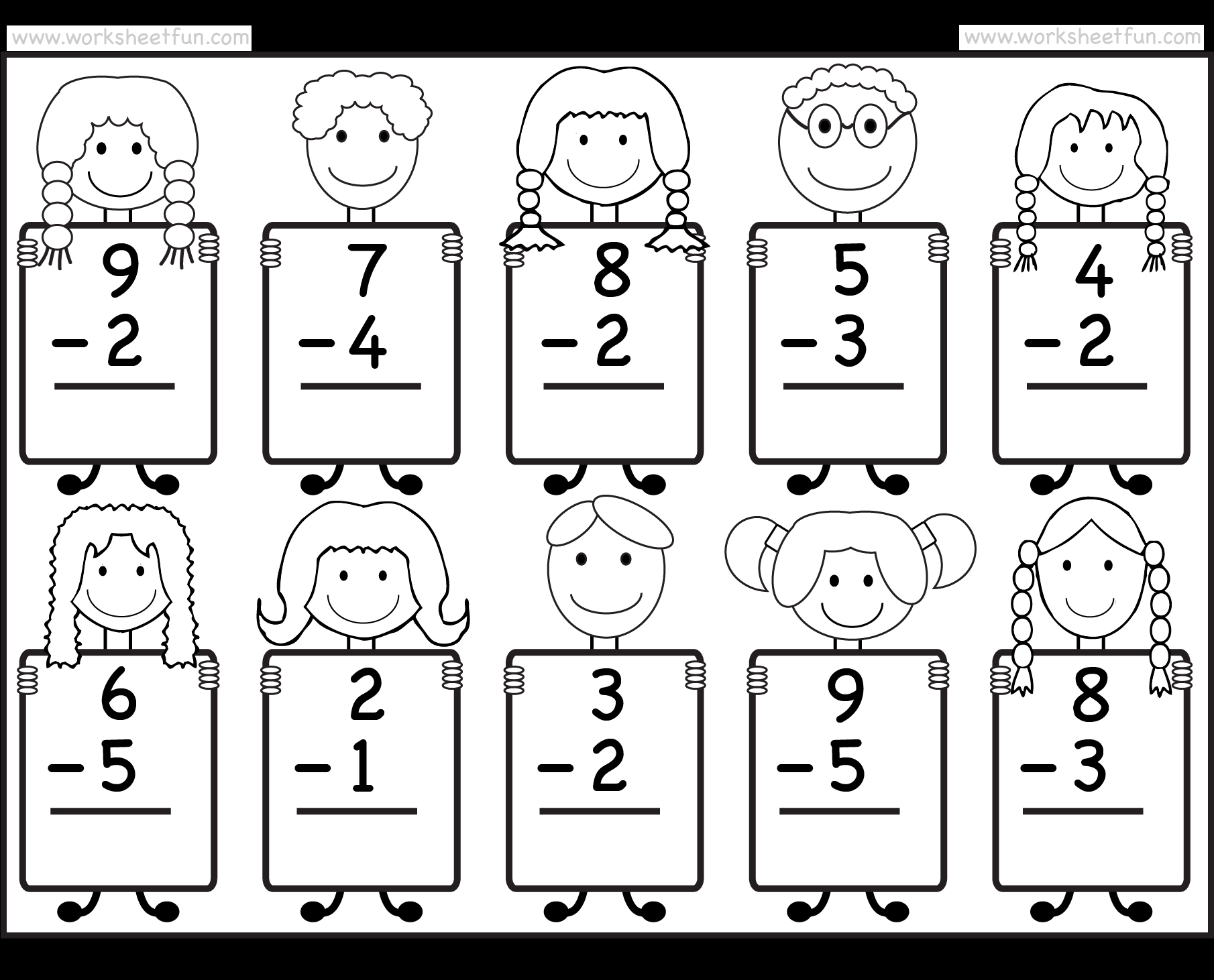 Beginner Subtraction 10 Kindergarten Subtraction Worksheets FREE Printable Worksheets Worksheetfun Subtraction Worksheets For Kindergarten