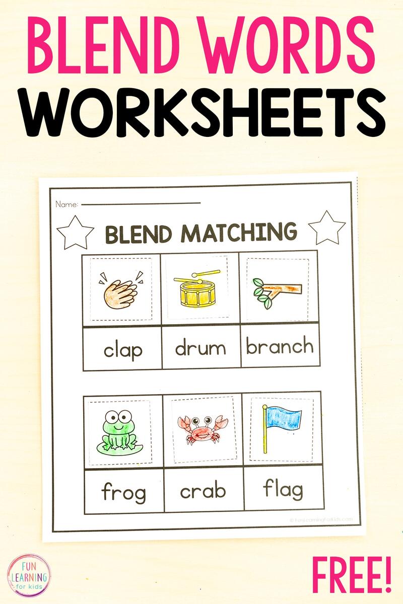 Beginning Blends Word Sort Cut Paste Worksheets 22 Free Blends Worksheets Teach Prints