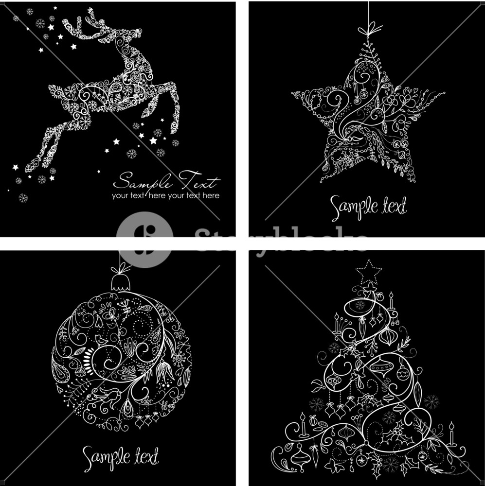 Black And White Christmas Cards Royalty Free Stock Image Storyblocks Black And White Christmas Cards Royalty Free Stock Image Storyblocks