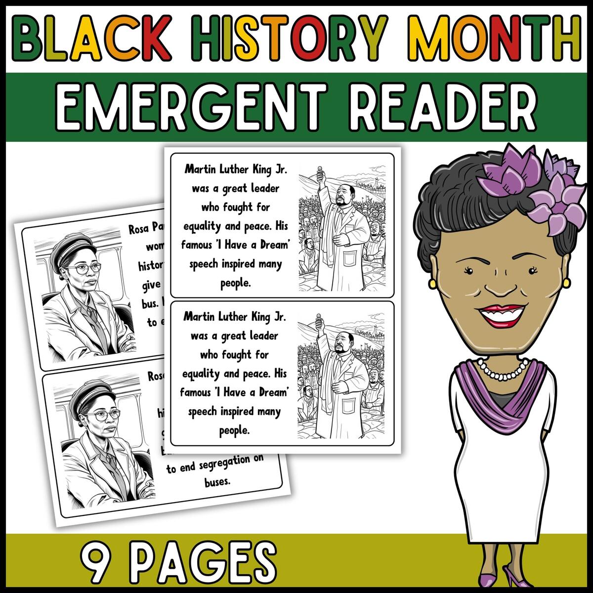 Black History Month Mini Book For Emergent Readers February Morning Work Made By Teachers