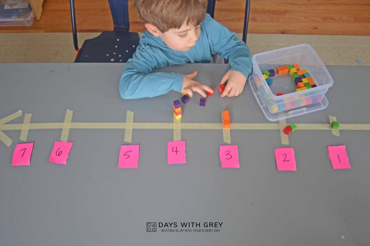Block Count Up A Hands On Counting Activity Days With Grey