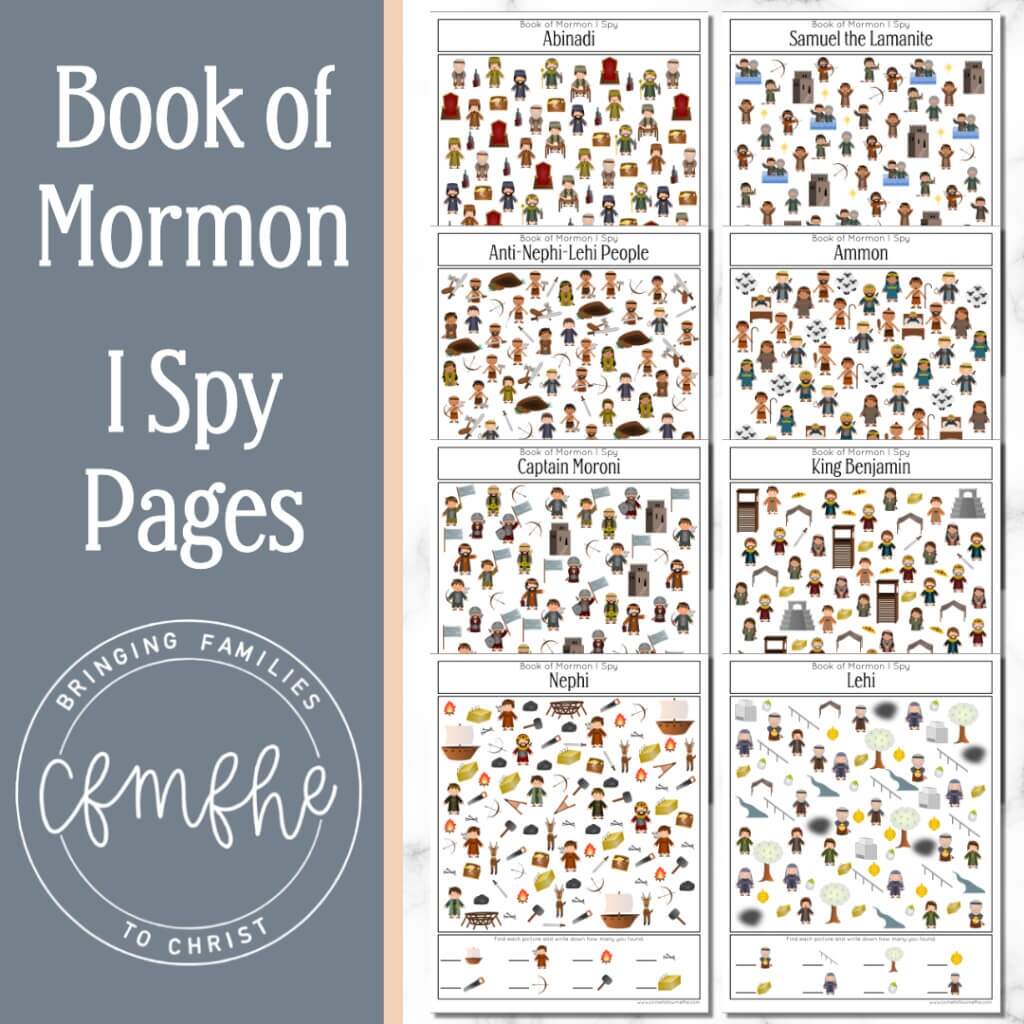 Book Of Mormon I Spy Pages Come Follow Me FHE