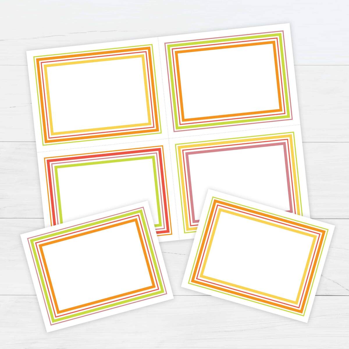 Bordered Flash Cards 4 Template Free Printable Download Bordered Flash Cards 4 Template Free Printable Download