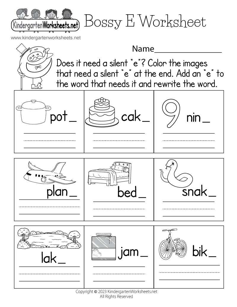 Bossy E Worksheet Free Printable Digital PDF 10 Printable Silent E Worksheets 1st 2nd Grade ELA Worksheets Etsy Israel