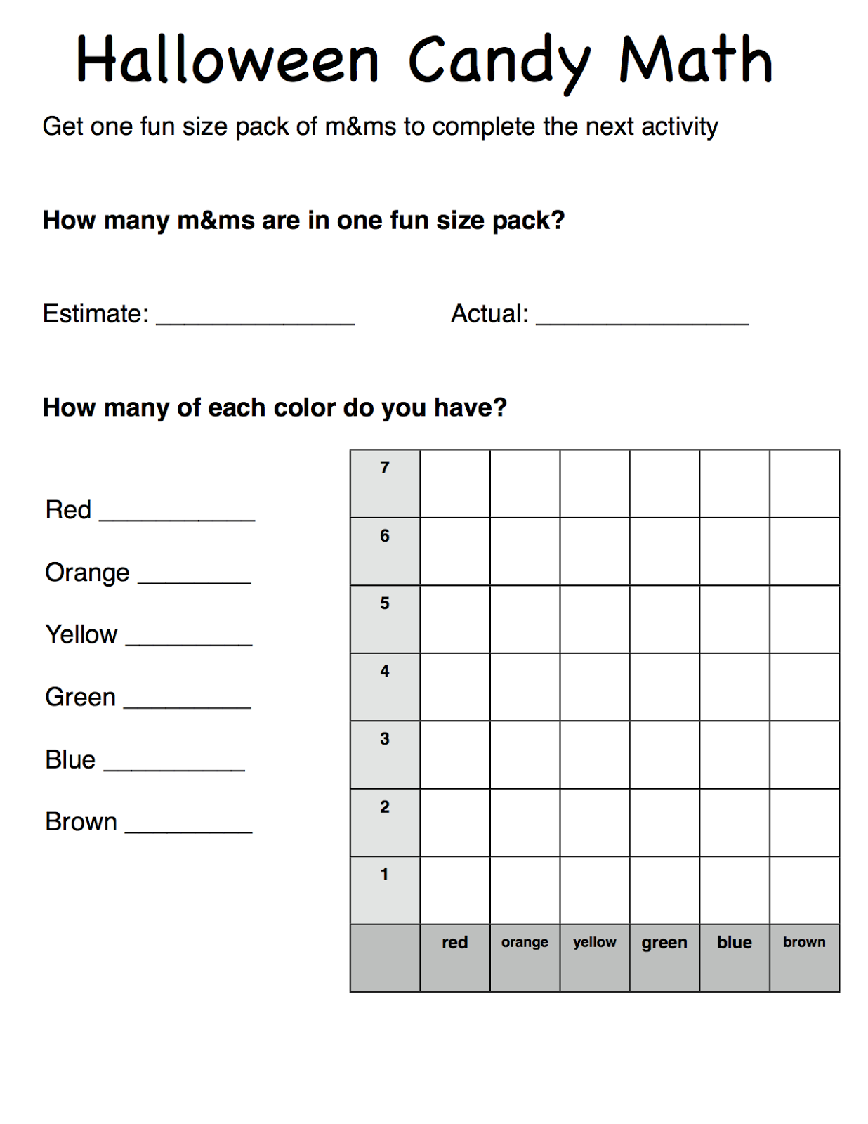 Chicken Babies Halloween Candy Math With Free Printables