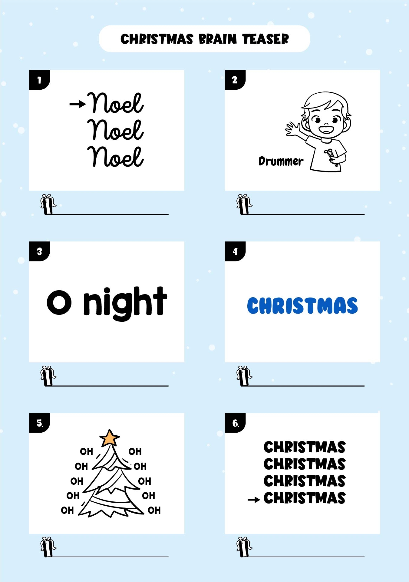 Christmas Brain Teasers 15 Free PDF Printables Printablee Christmas Brain Teasers 15 Free PDF Printables Printablee Worksheets Library