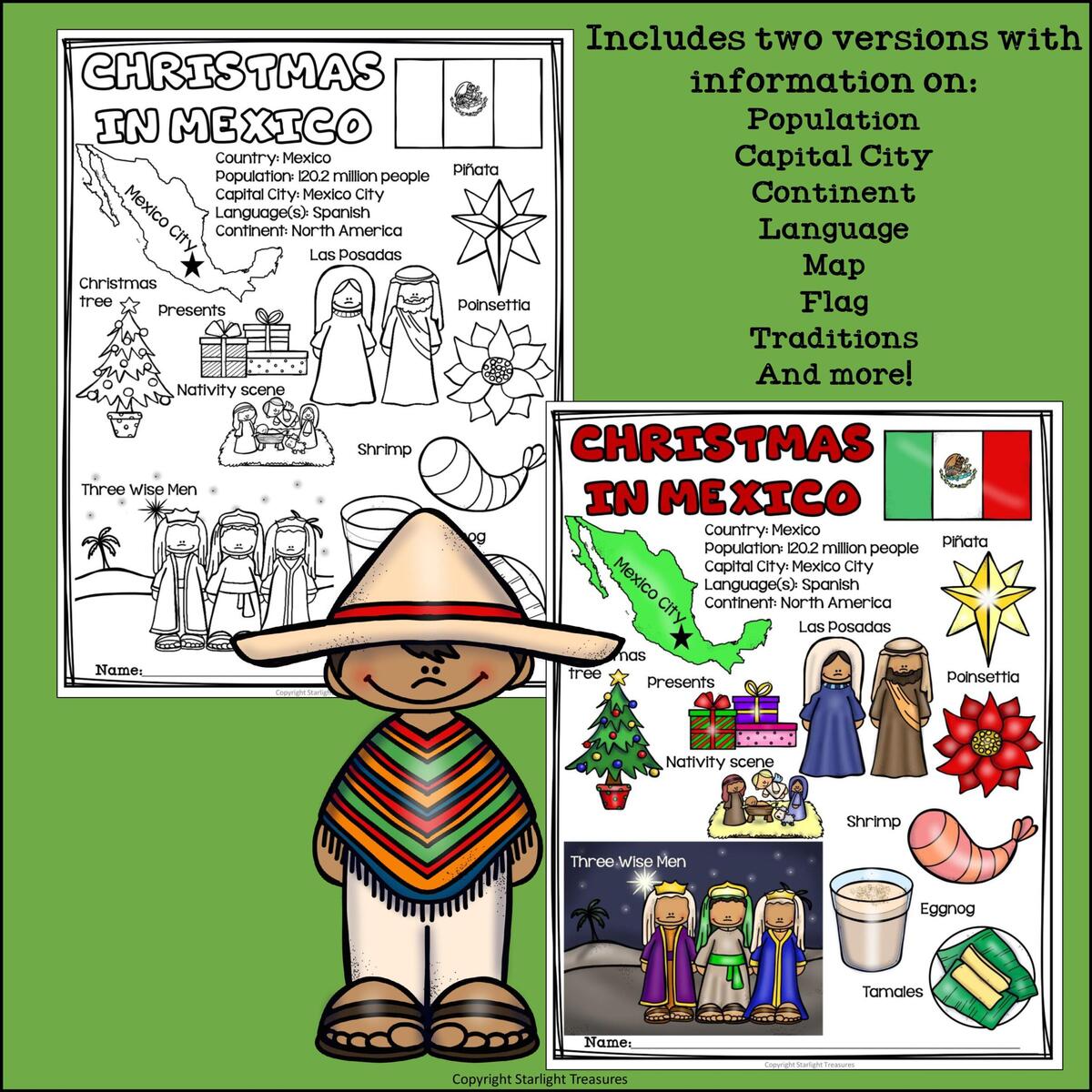 Christmas In Mexico Fact Sheet For Early Readers Classful