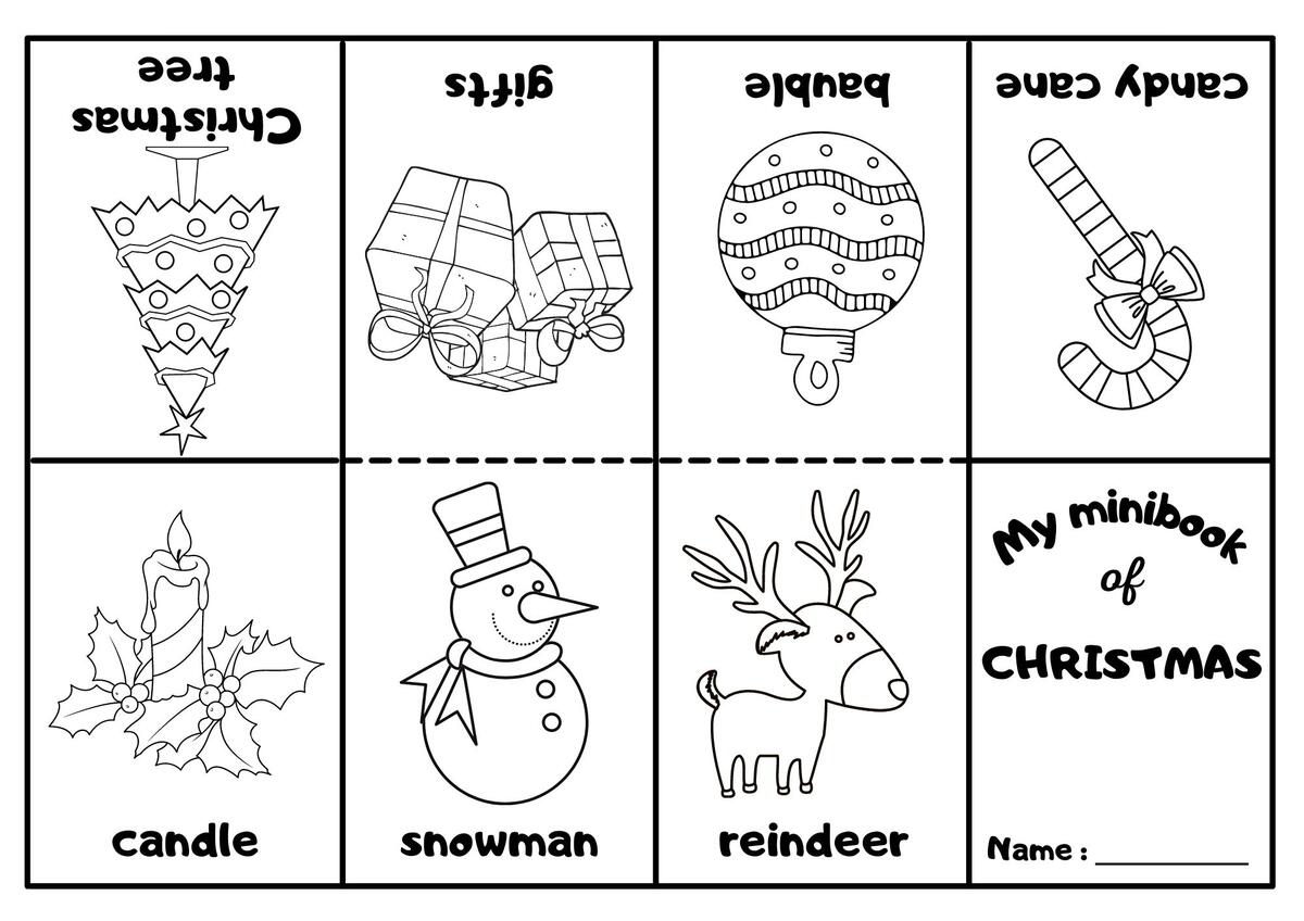 Christmas Mini Coloring Book Ezpzlearn