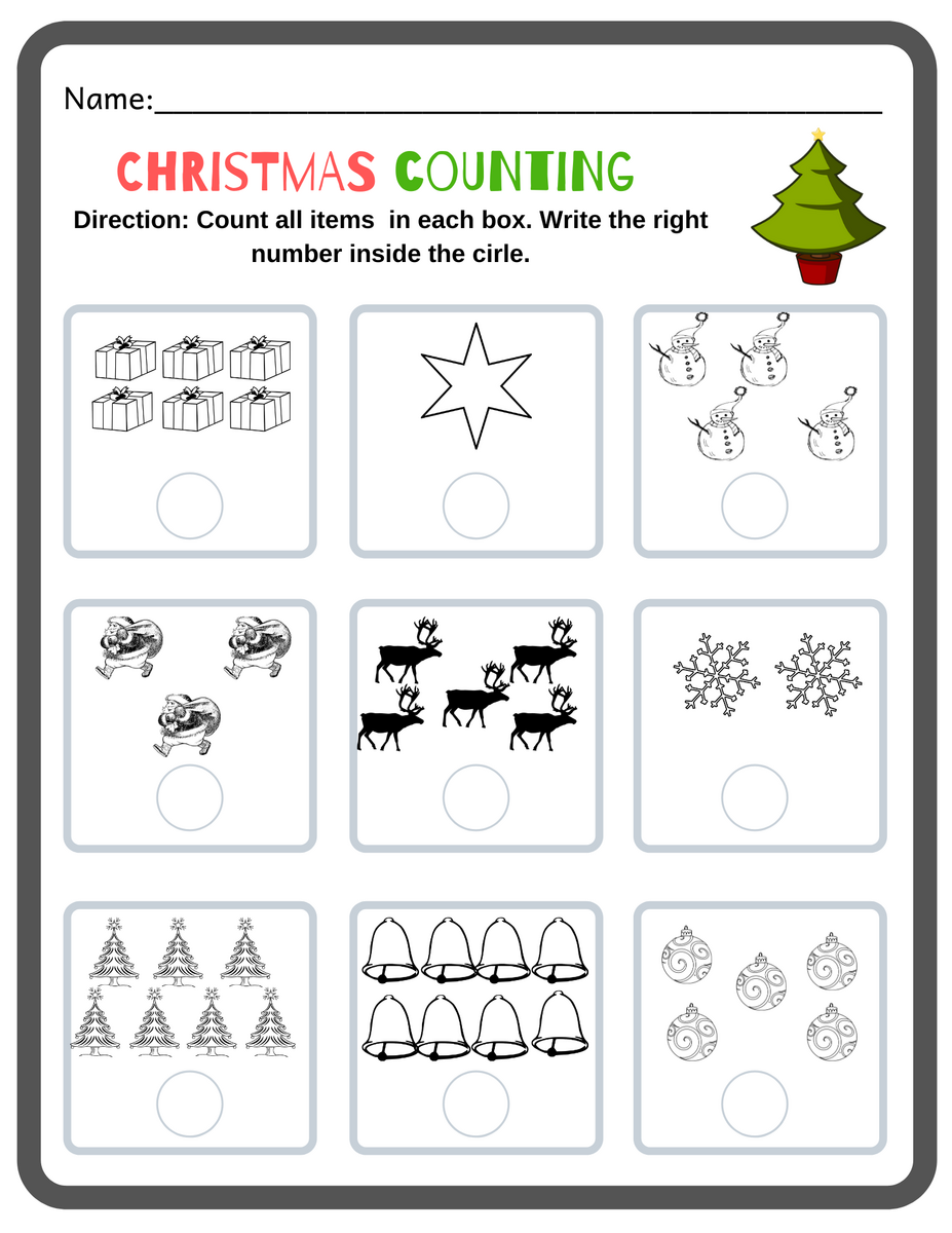Christmas Preschool Kindergarten Worksheets You Can Print Kids Activities Blog