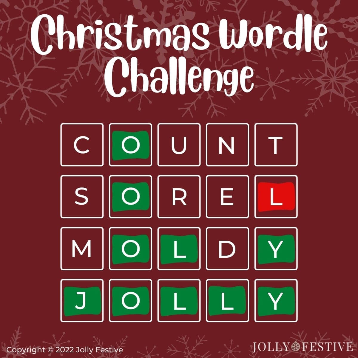 Christmas Wordle Challenge Jolly Festive Christmas Wordle Challenge Jolly Festive