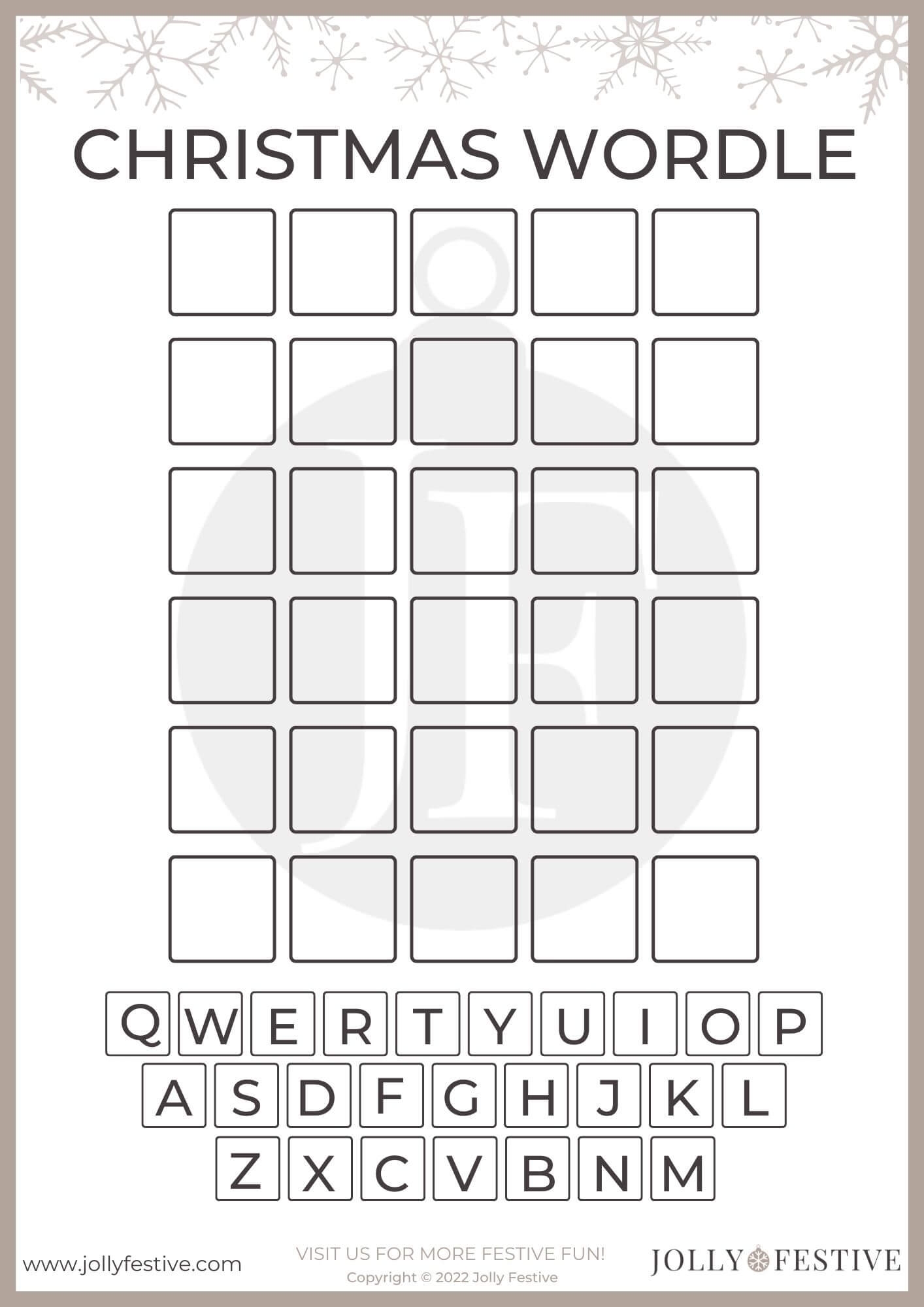 Christmas Wordle Challenge Jolly Festive Christmas Wordle Challenge Jolly Festive