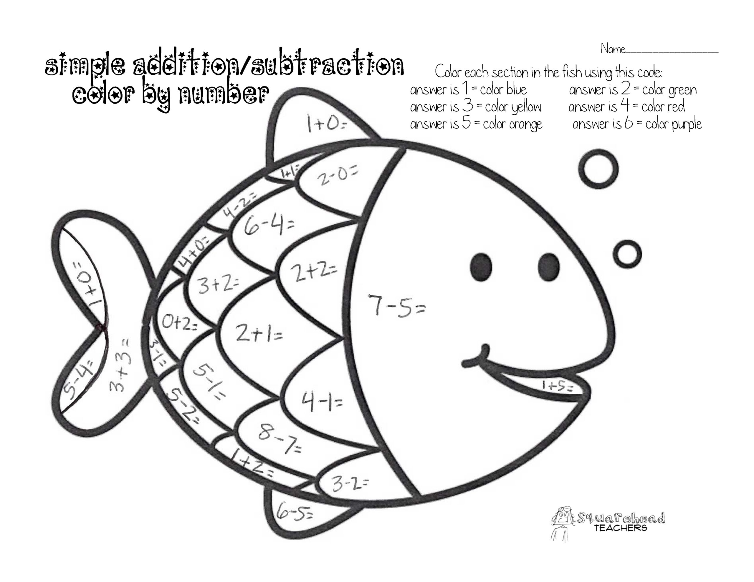 Fish Color By Number 12 Free PDF Printables Printablee