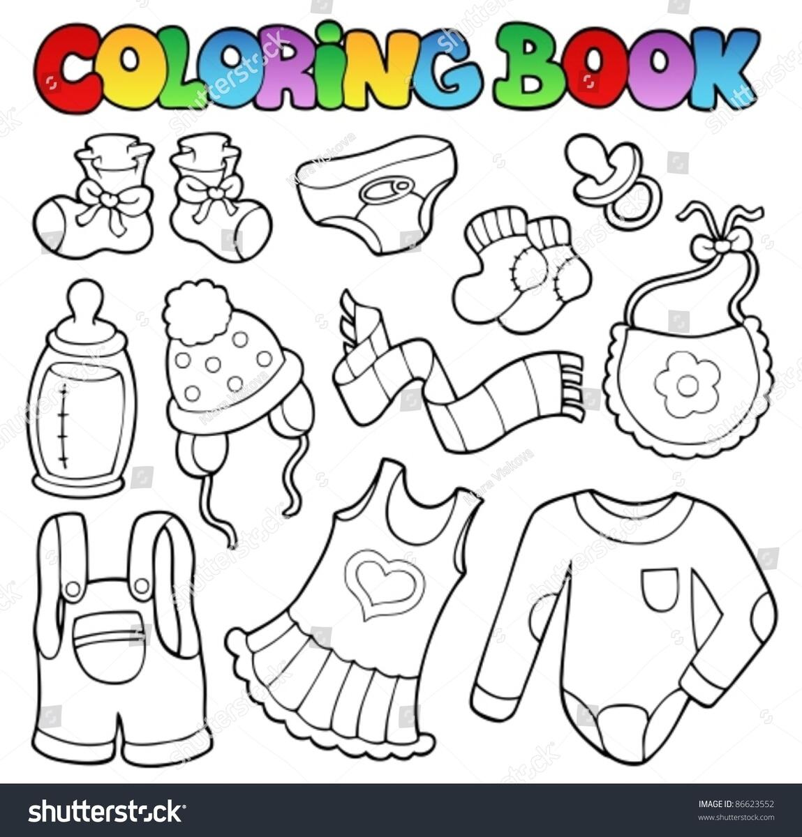 Baby Clothes Coloring Page Printable T Shirt Cut Out HD Png Download Kindpng