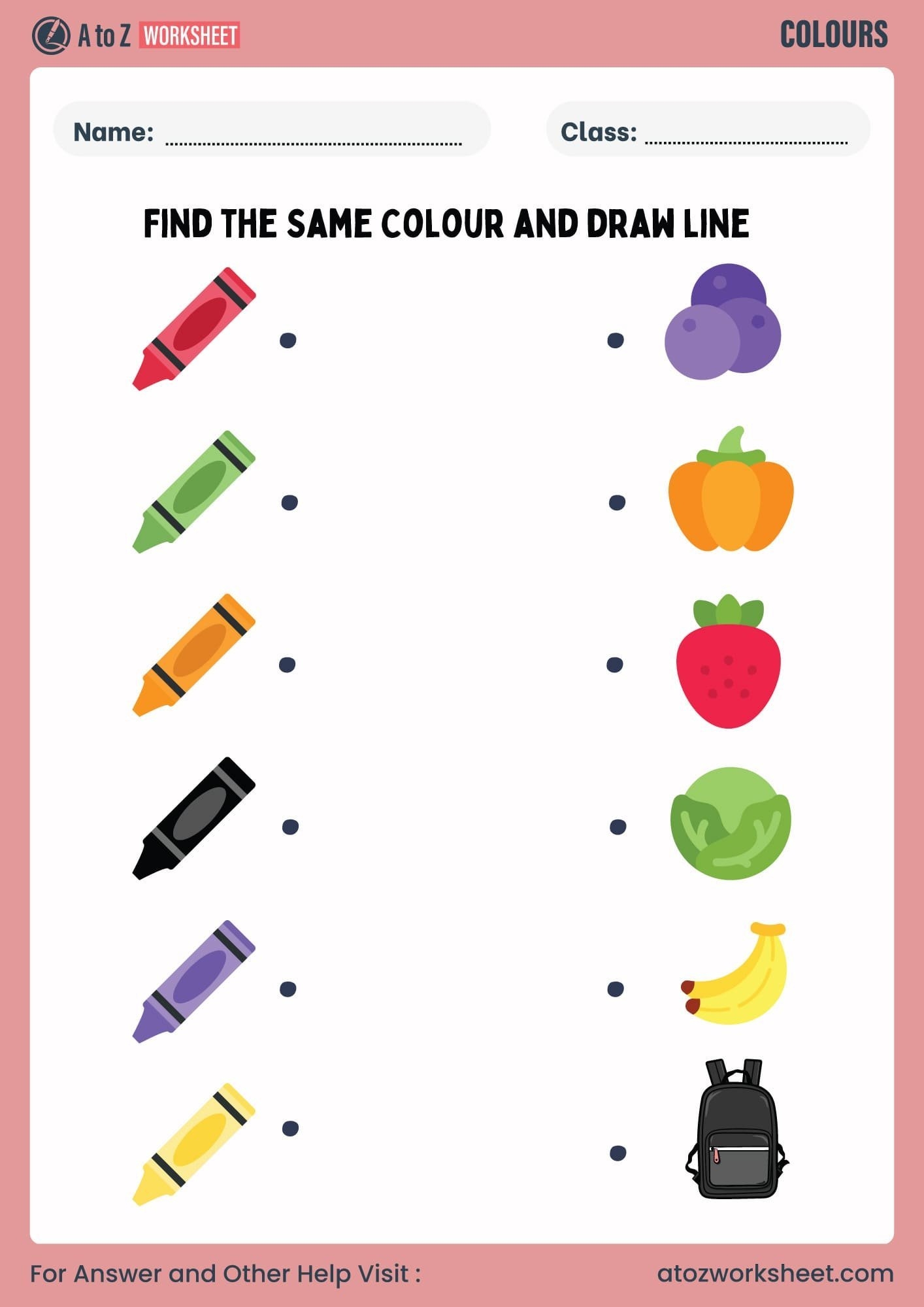 Colors Worksheet For Nursery And Kindergarten Free Printable PDF For Kids A To Z Worksheet