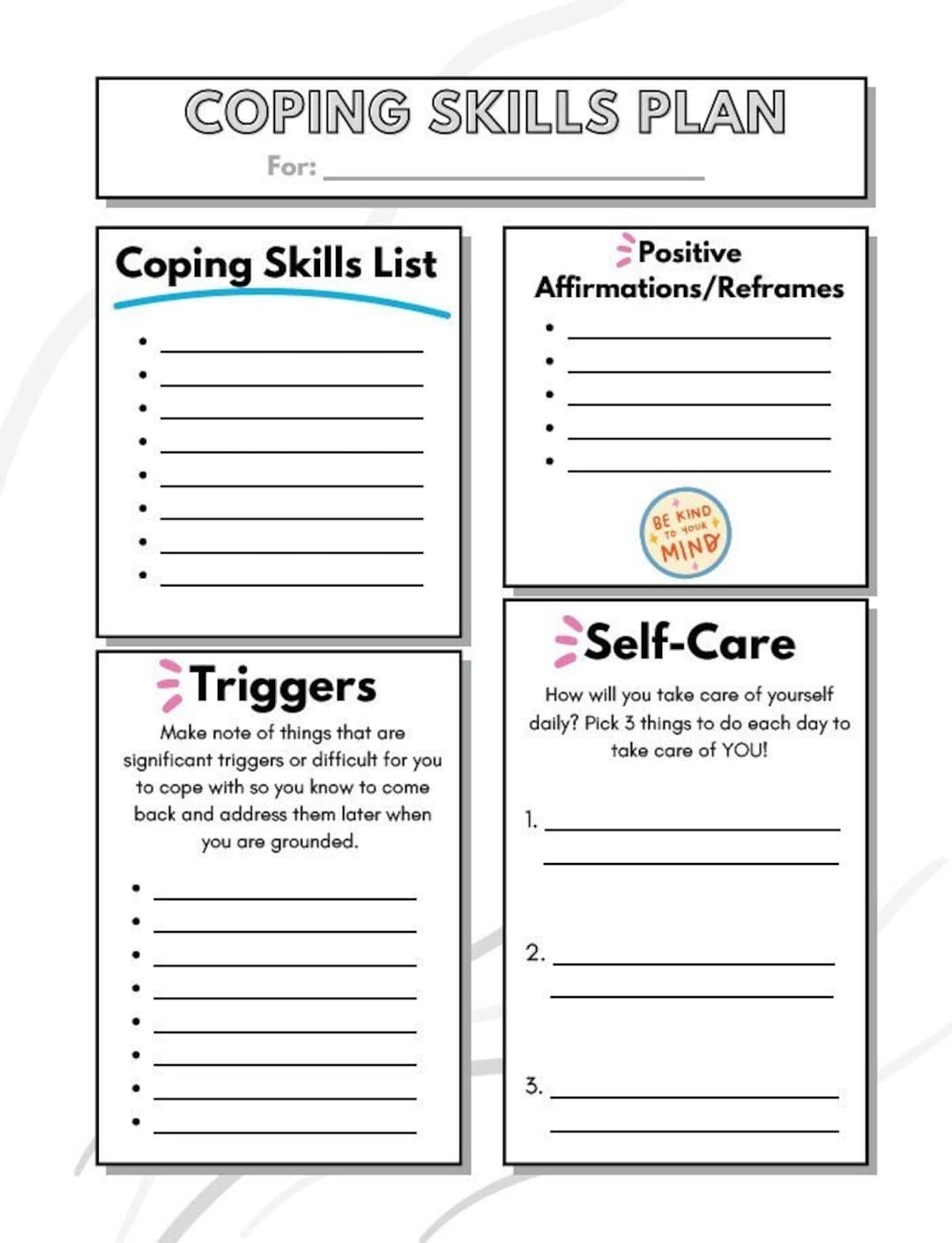 13 Coping Skills Worksheets Free PDF At Worksheeto