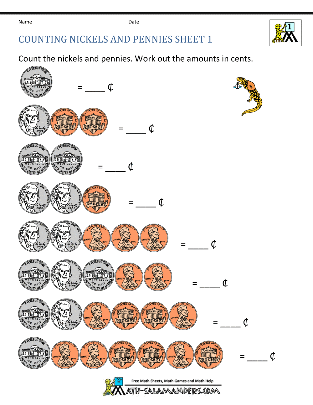 Counting Money Worksheets 1st Grade Counting Money Worksheets 1st Grade