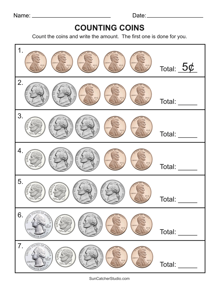 Counting Money Worksheets Money Math Free Printables Lettering SVG Files Tools Apps