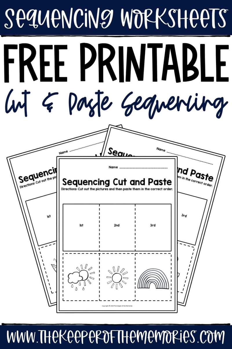 Cut And Paste Sequencing Worksheets