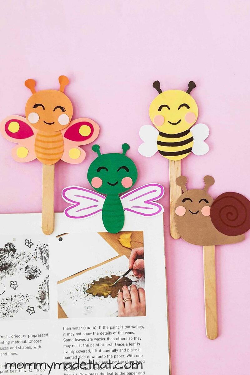 Cute Bug Bookmarks With Free Printable Templates
