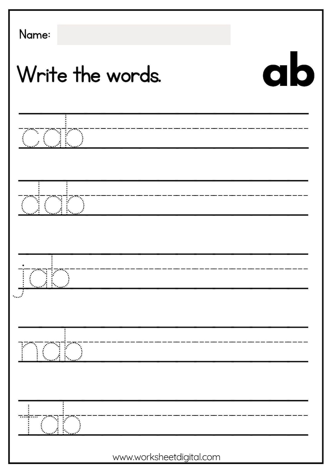 CVC Words Short A Writing Practice 1st 3rd Grade ELA PDF Pattern Etsy English Language Arts Worksheet Worksheets Worksheets