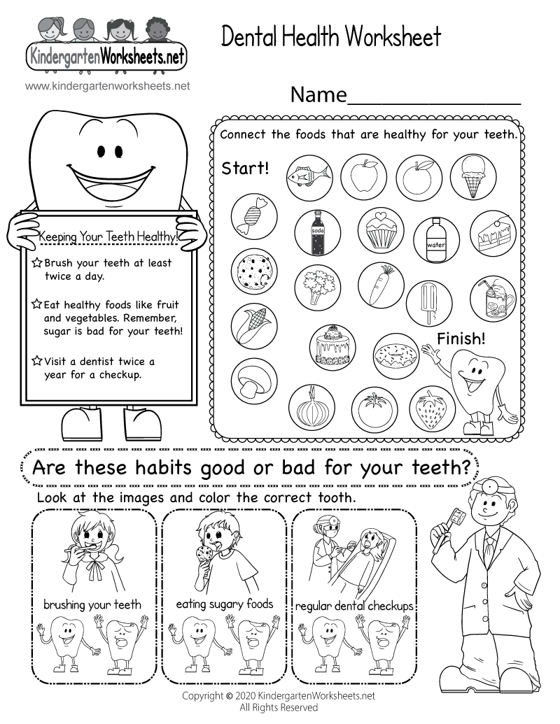Dental Health Worksheet Free Printable Digital PDF Dental Health Worksheet Free Printable Digital PDF