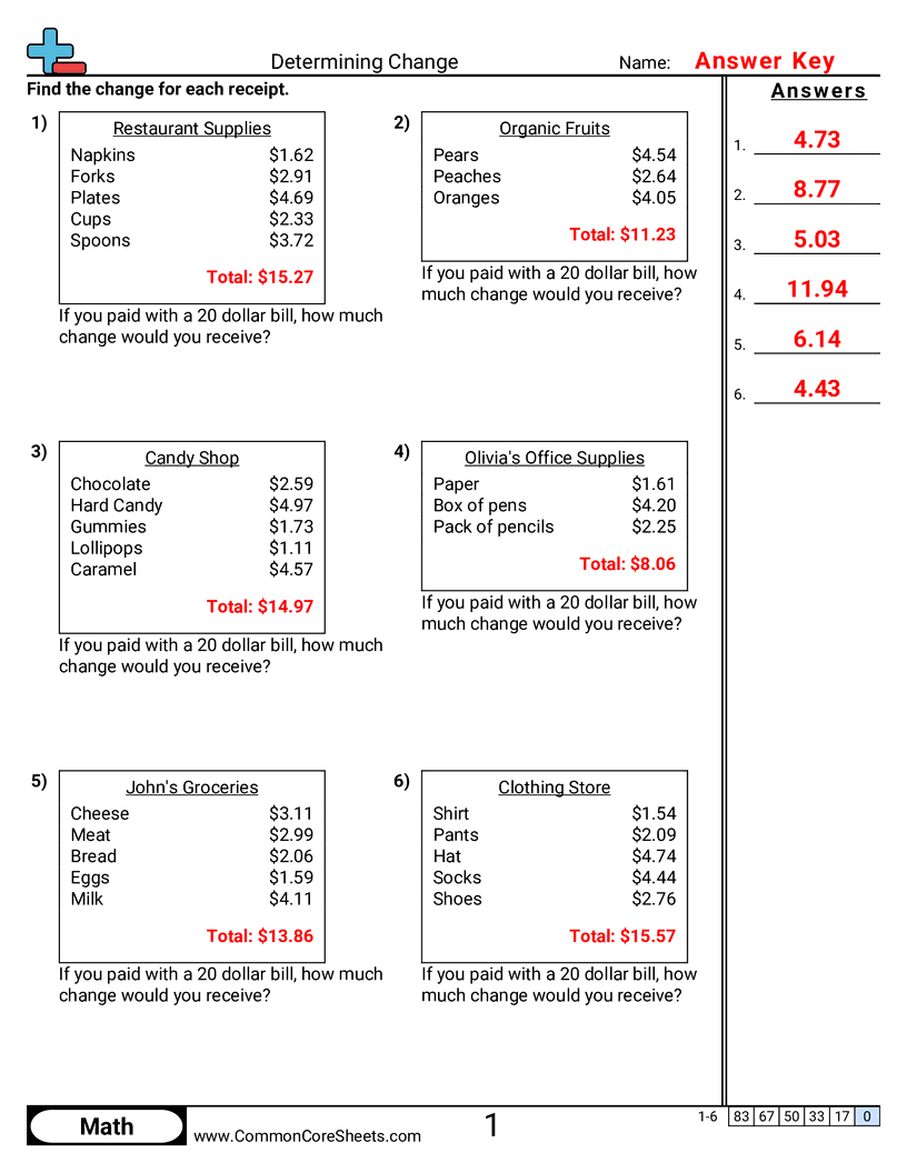 Determining Change Worksheets Making Change With Canadian Money Worksheets Made By Teachers