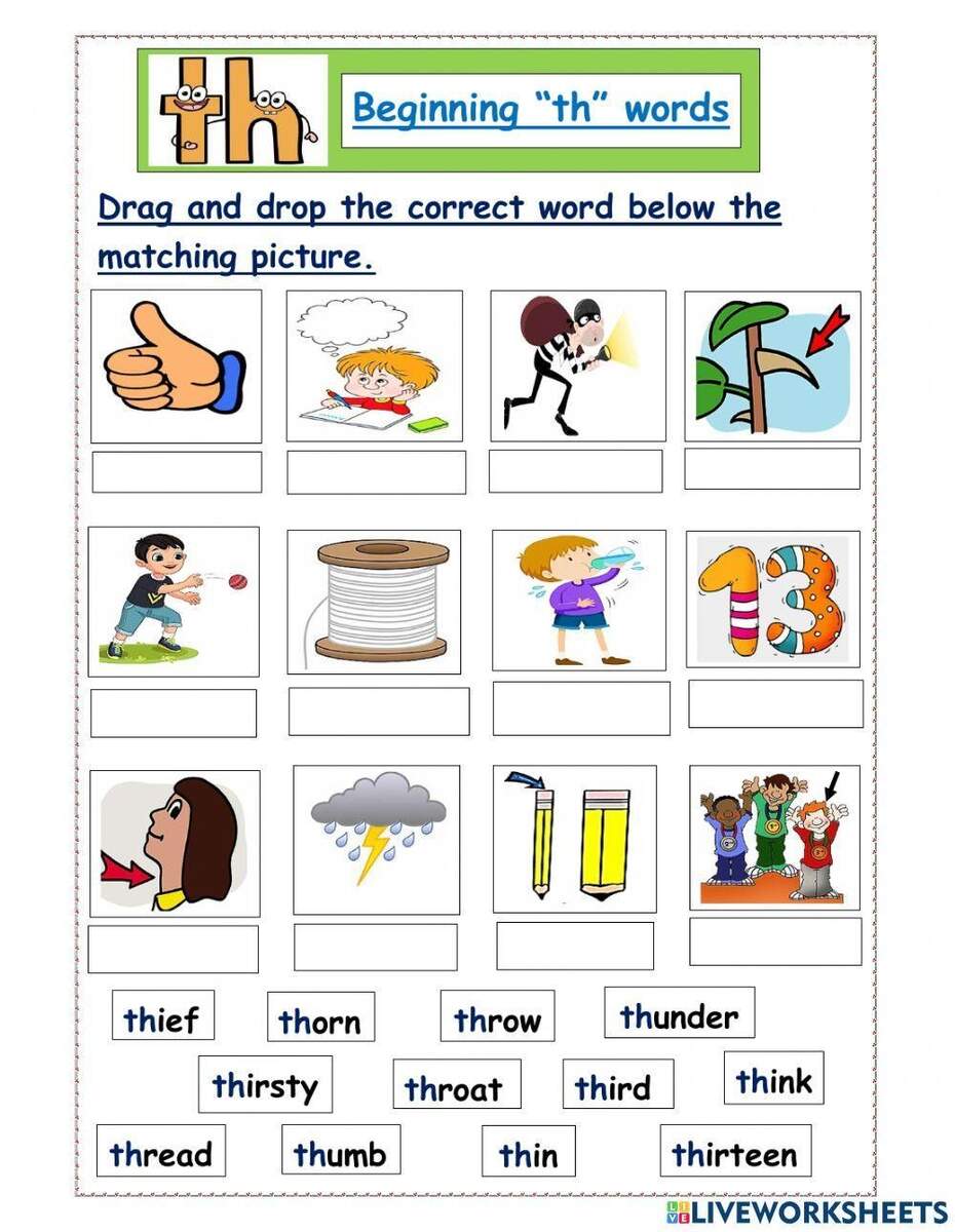 Digraph Th Beginning Sound Words Worksheet Worksheets Library FREE Printable TH Sound Words Digraph Worksheets Worksheets Library