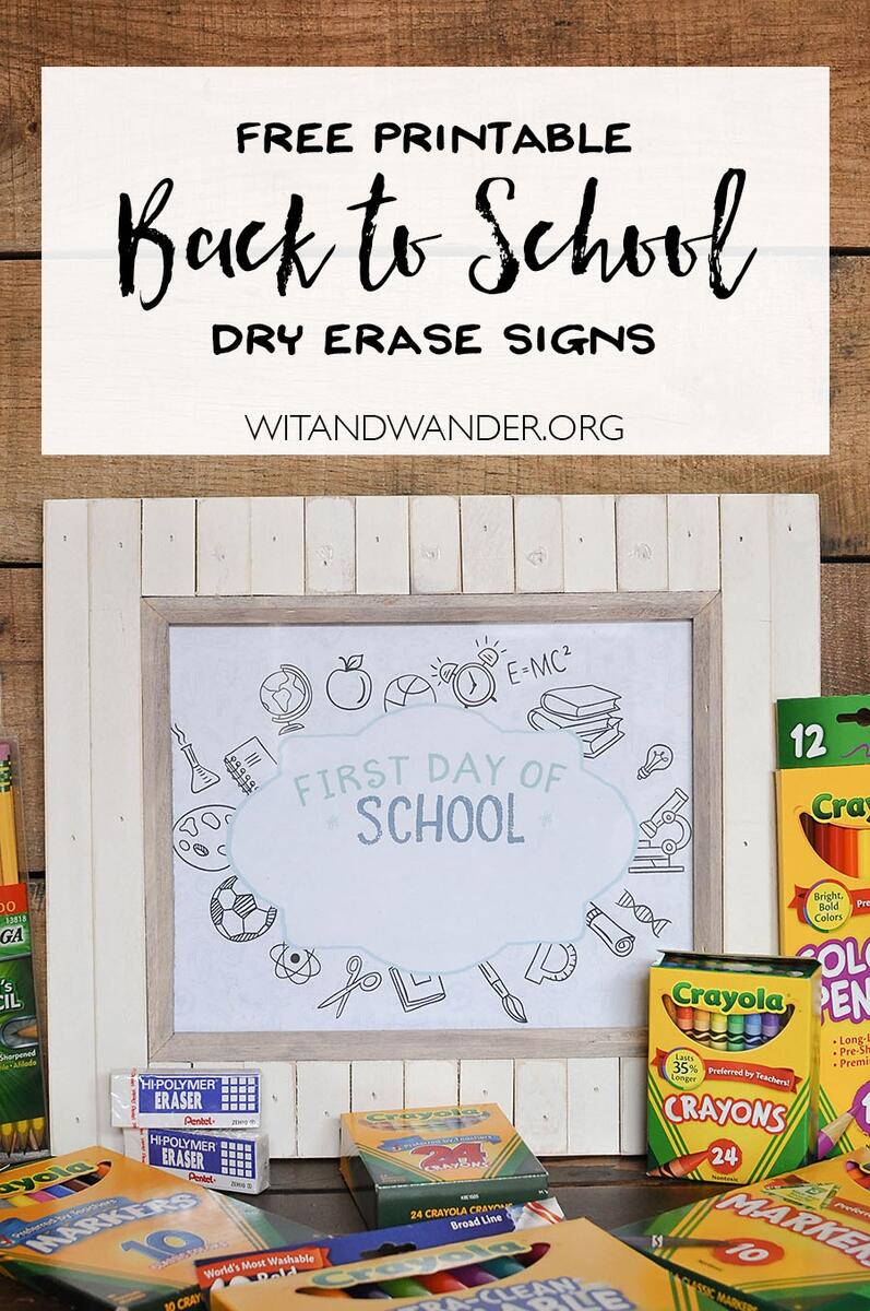 DIY Dry Erase First Day Of School Signs Our Handcrafted Life DIY Dry Erase First Day Of School Signs Our Handcrafted Life
