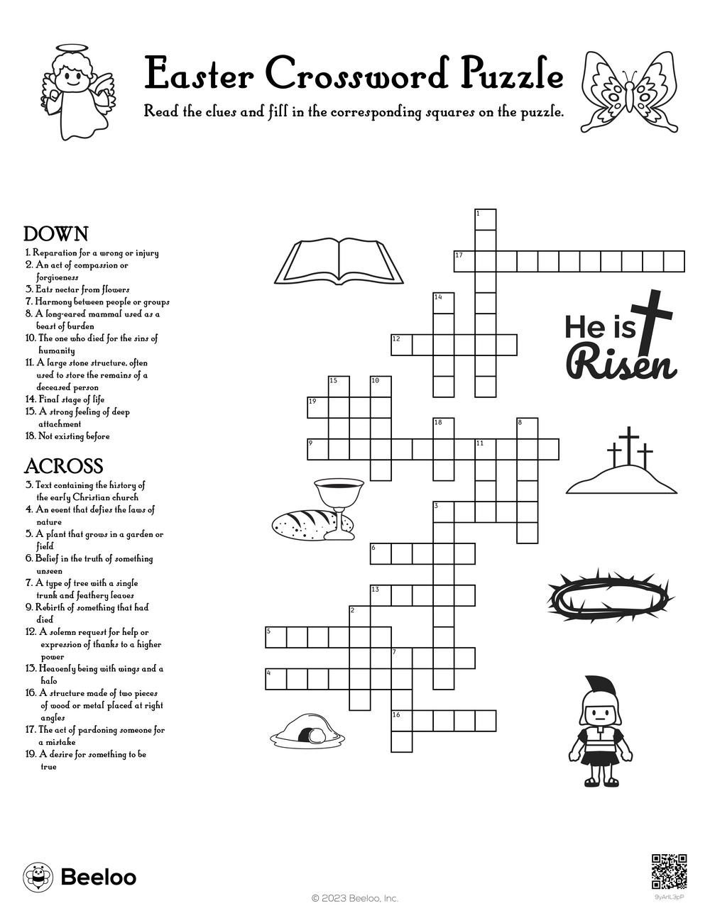 Easter Crossword Puzzle Beeloo Printable Crafts And Activities For Kids Easter Crossword Puzzle Beeloo Printable Crafts And Activities For Kids