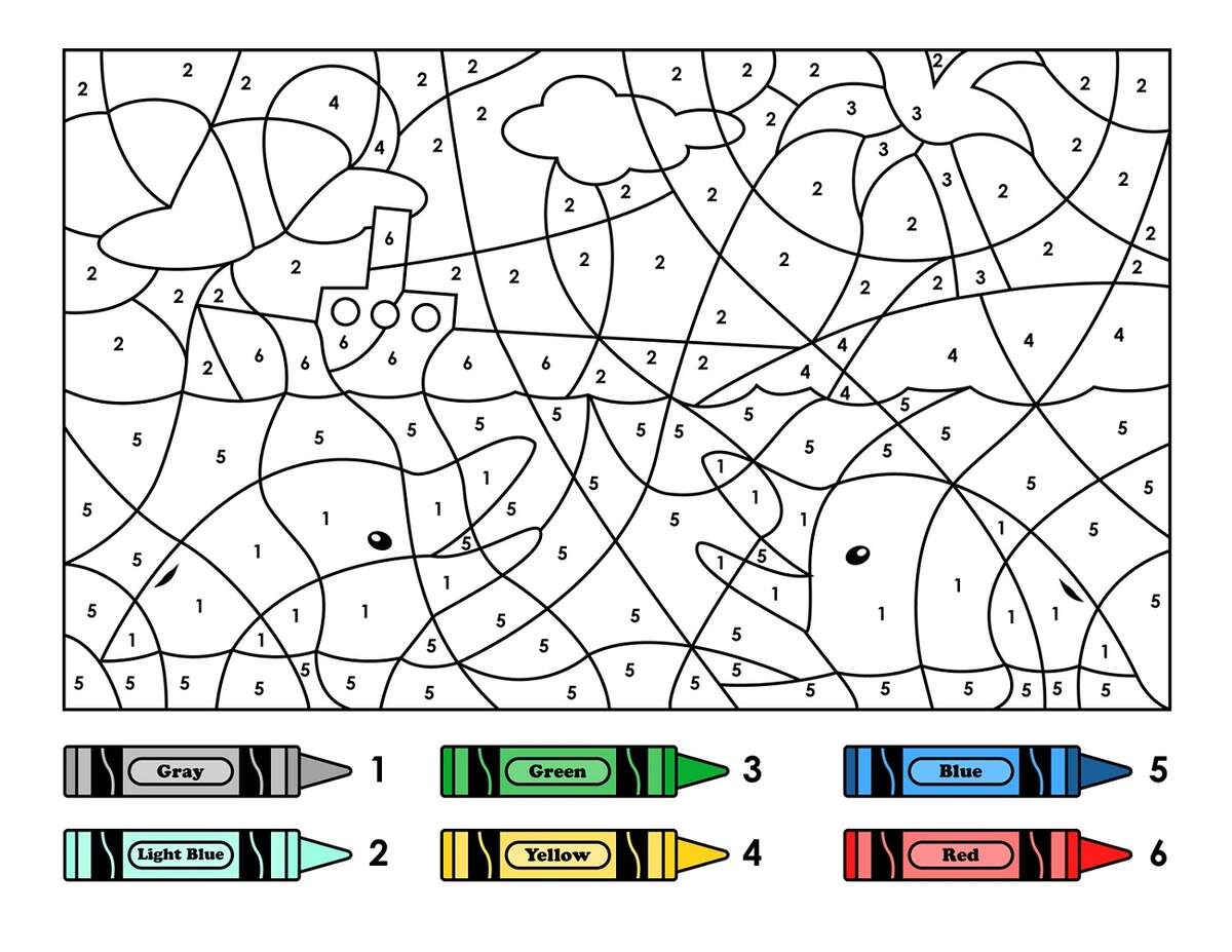 Easy Color By Number For Preschool And Kindergarten Easy Color By Number For Preschool And Kindergarten