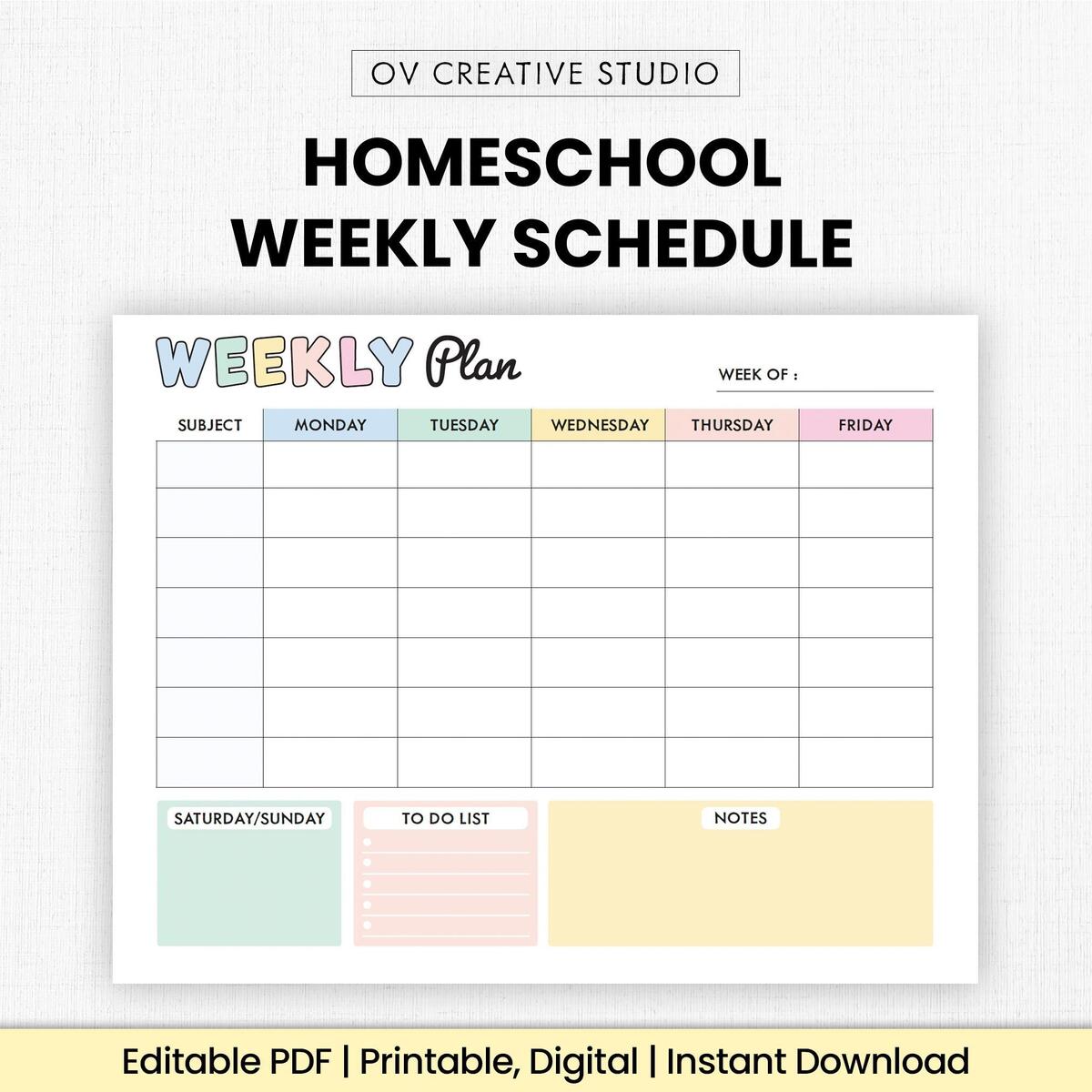 Editable Homeschool Weekly Schedule Kids Weekly Plan Printable Weekly Planner Homeschool Planner Printable Homeschooling Plan PDF Etsy Editable Homeschool Weekly Schedule Kids Weekly Plan Printable Weekly Planner Homeschool Planner Printable Homeschooling Plan PDF Etsy