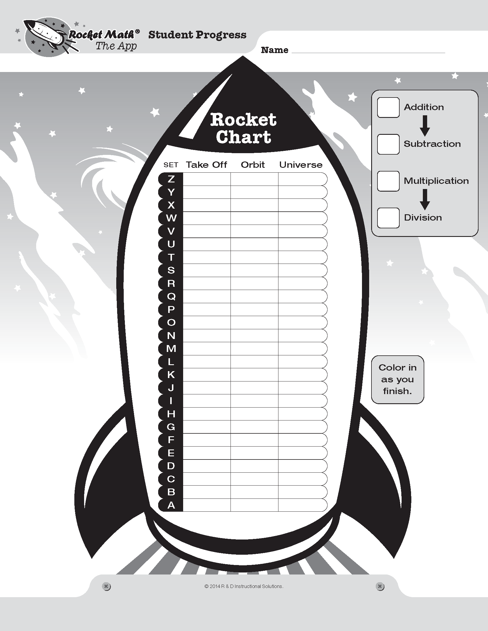 Educator Resources Rocket Math Math Worksheets For Kindergarten 1st 2nd 3rd 4th Grade Rocket Math