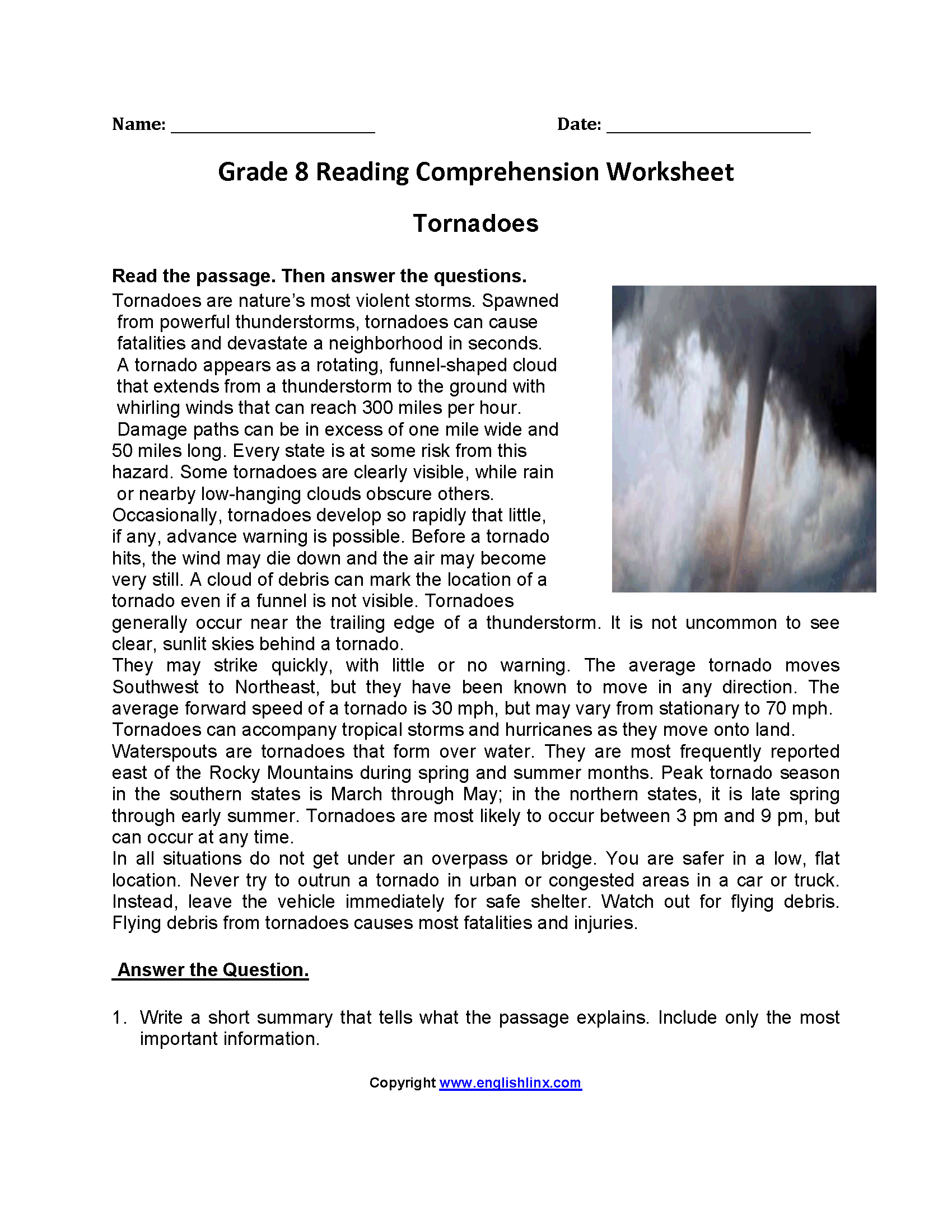 Eighth Grade Reading Worksheets Vocabulary Fluency Practice Free Printable 8th Grade Worksheets For Effective Learning